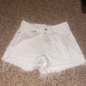 white jean shorts